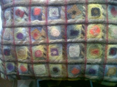 needle felted cushion