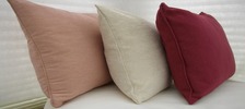 3 side edged cushion in row