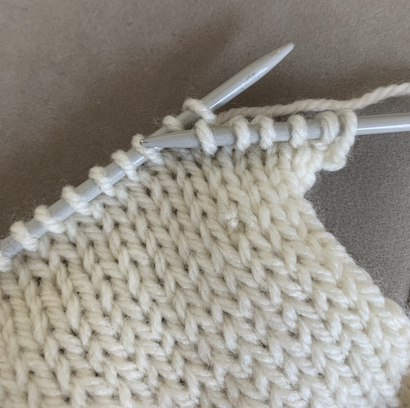 knit into loop