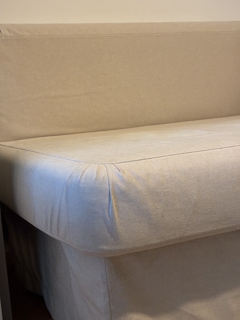 Boxed edge to a Settee Boxed edge to a Settee