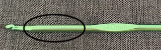 crochet hook shank