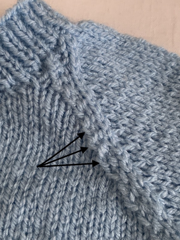 knitting decrease at start of row