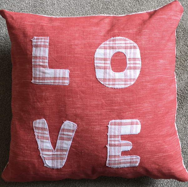 love cushion front