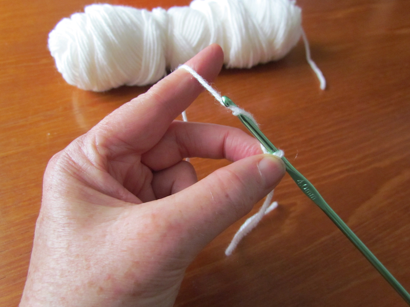 First chain stitch in crochet after slip stitch