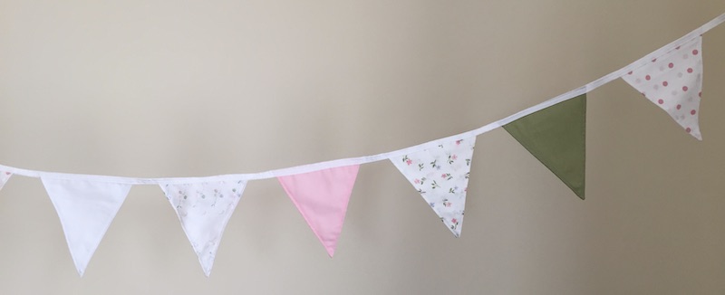 Pink and green bunting