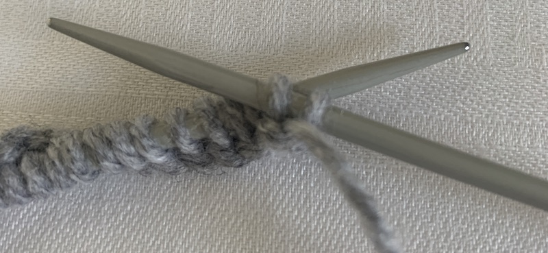 first purl stitch in rib